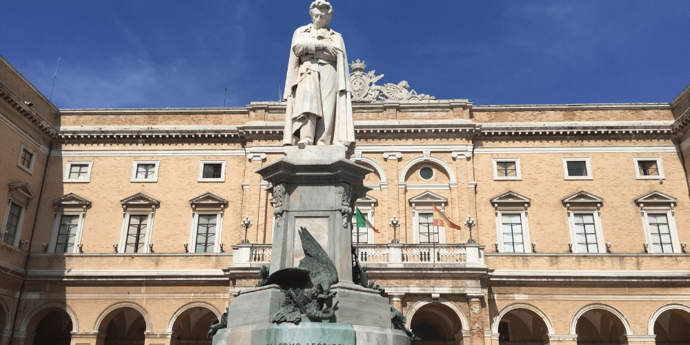 Recanati, Giacomo Leopardi's munument
